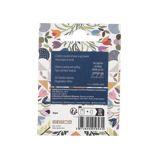 Bohin: Betweens Quilting Needles Assorted Book of 20
