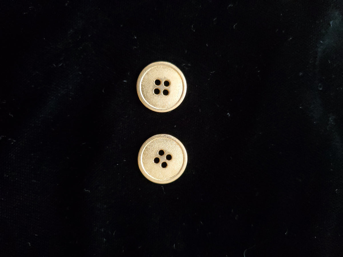Simple Gold Button Matte Gold Small Four Hole Buttons – Legacy Fabrics