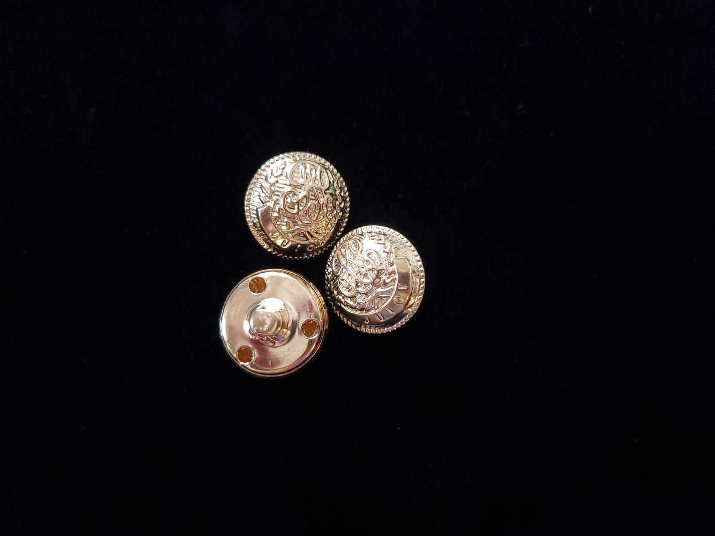 gold filigree buttons