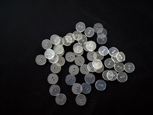 clear plastic buttons