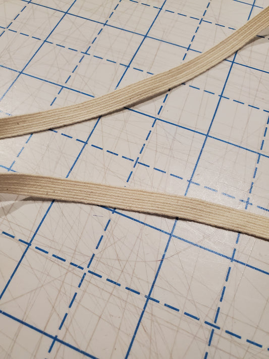 Natural Cotton & Rubber Swimwear Elastic - 3/8" by the Yard