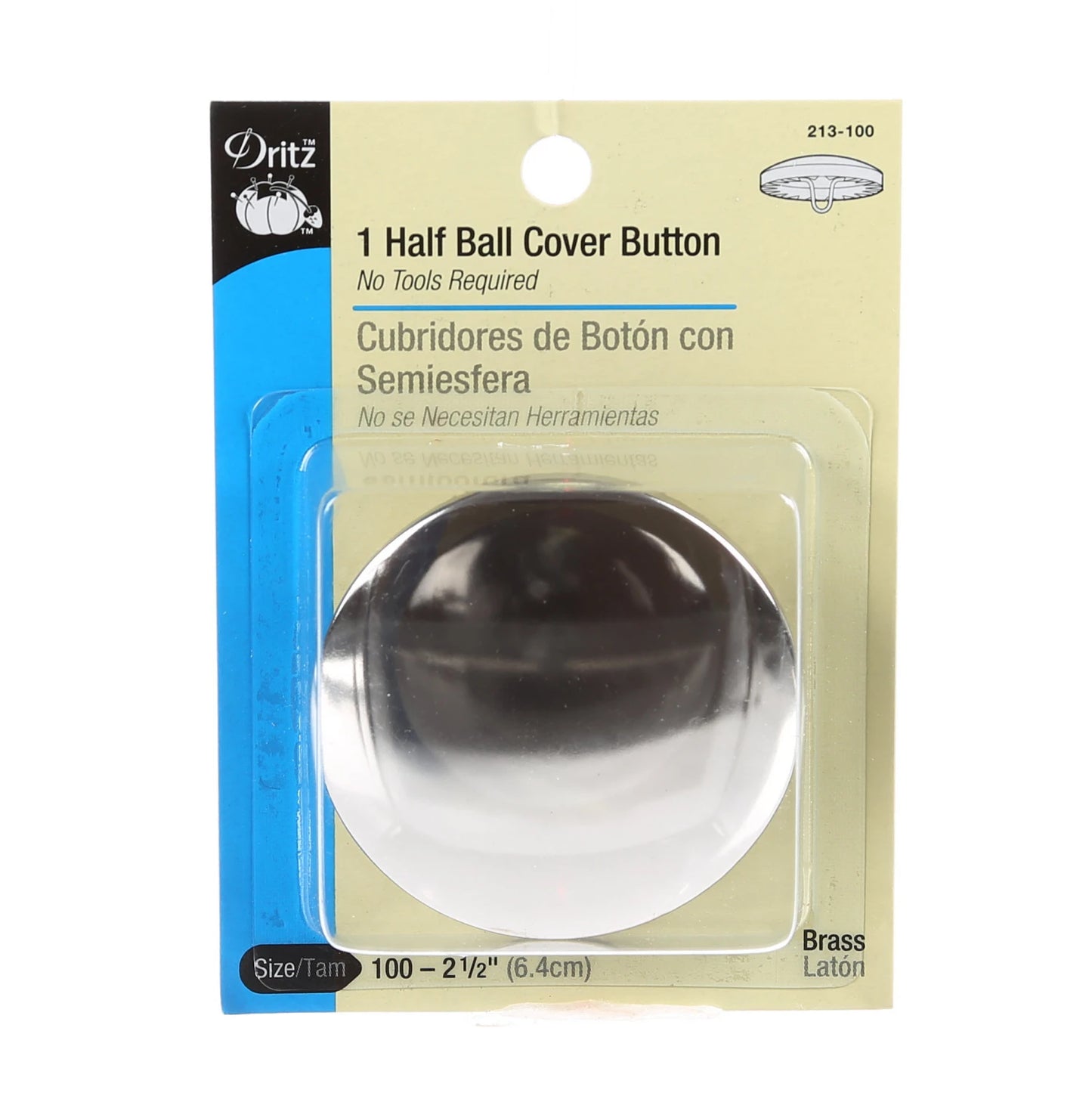 2 1/2" Covered Button Kit - Half Ball