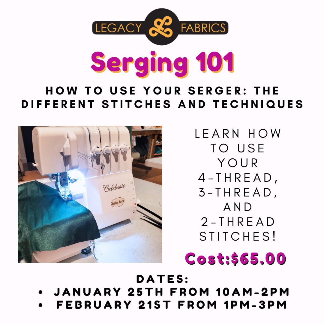 Serging 101 - How to Use your Serger: Stitches & Techniques