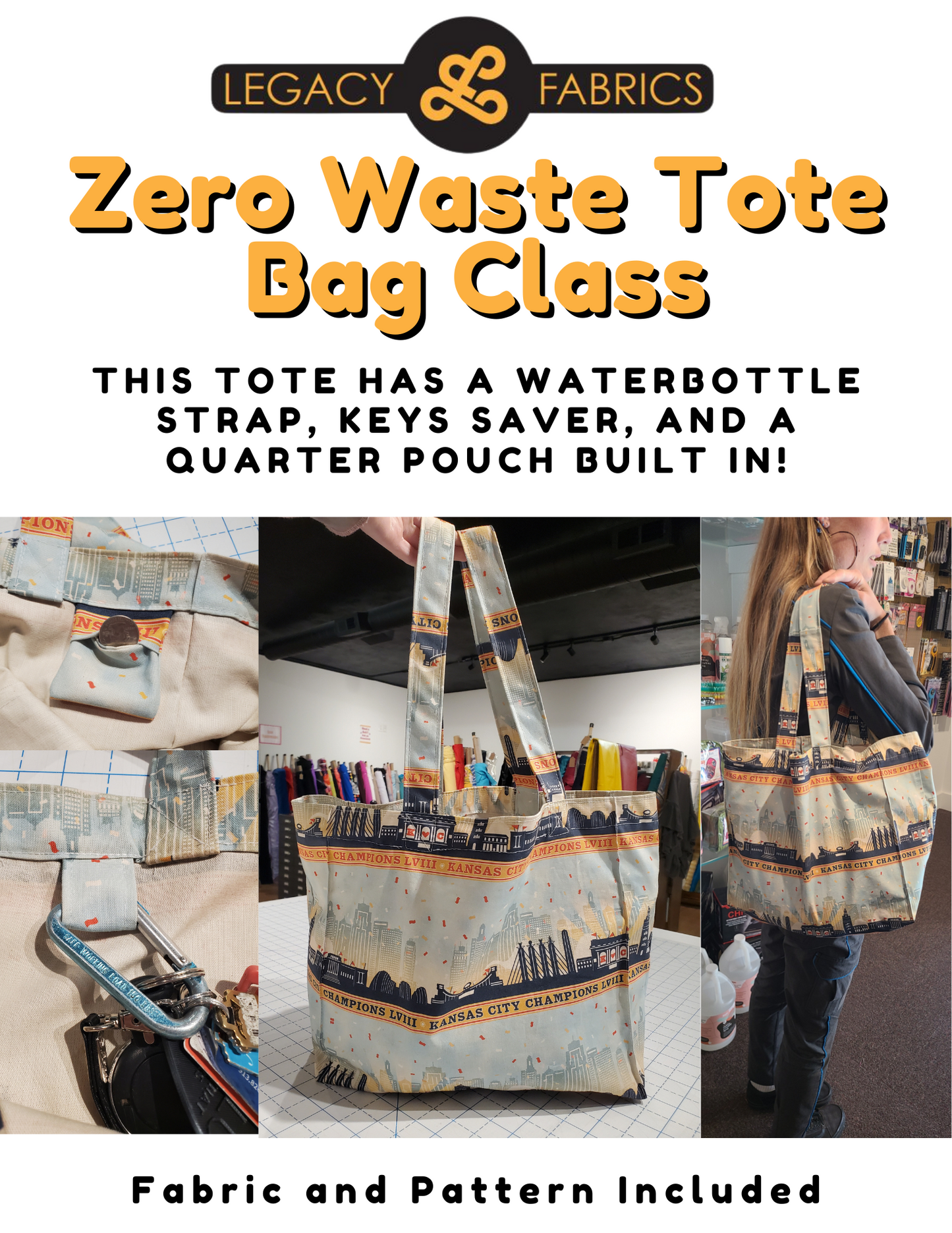 Zero Waste Tote Bag - Sewing Class