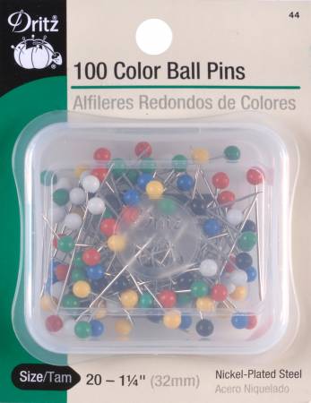 Dritz Colored Ball Pins - 100ct