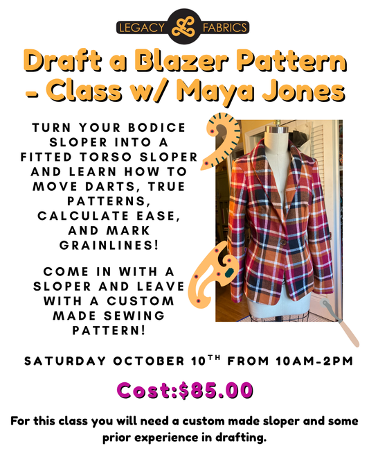 Draft a Blazer Pattern - Class w/ Maya Jones