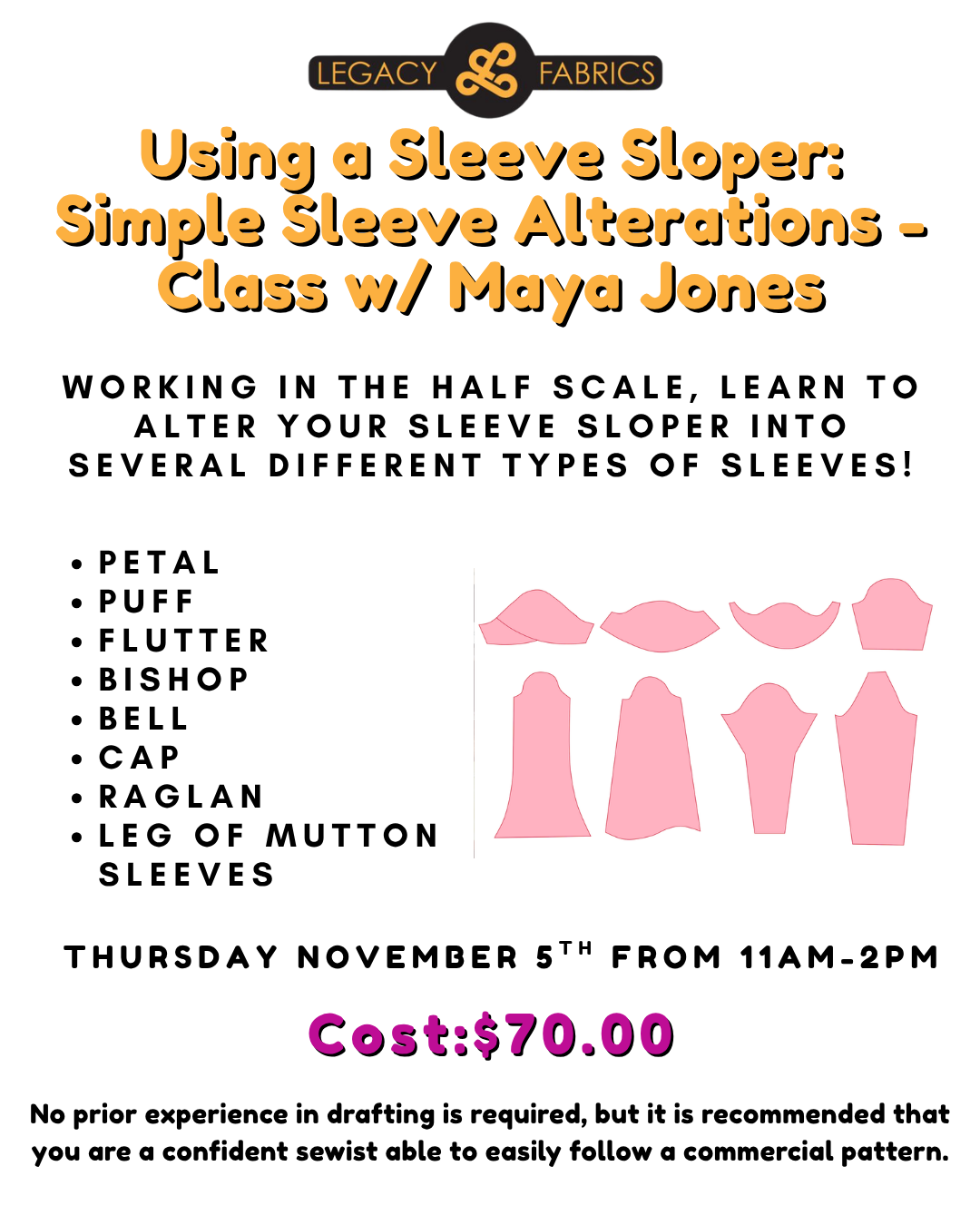 Using a Sleeve Sloper: Simple Sleeve Alterations: Class w/ Maya Jones