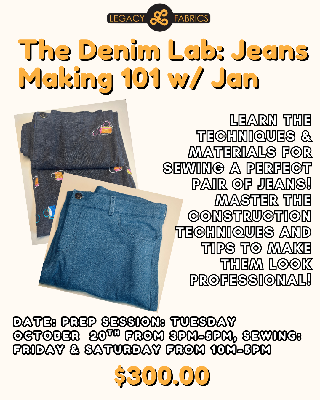 The Denim Lab: Jeans Making 101 w/ Jan