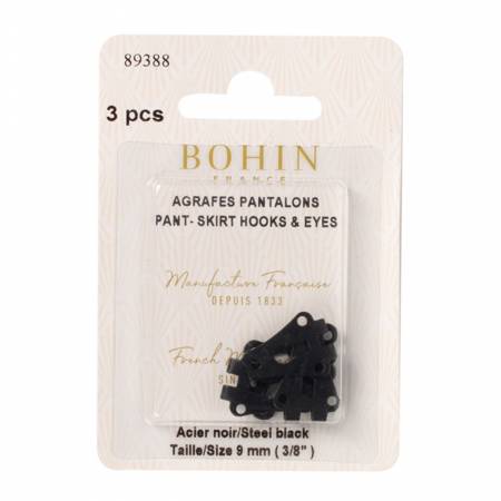 Bohin Pant & Skirt Hook and Eyes - Black