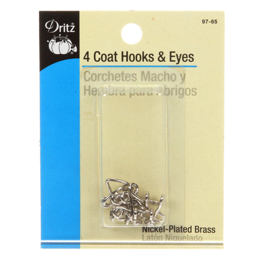 Dritz Medium Sized Hooks and Eyes Silver (4ct)