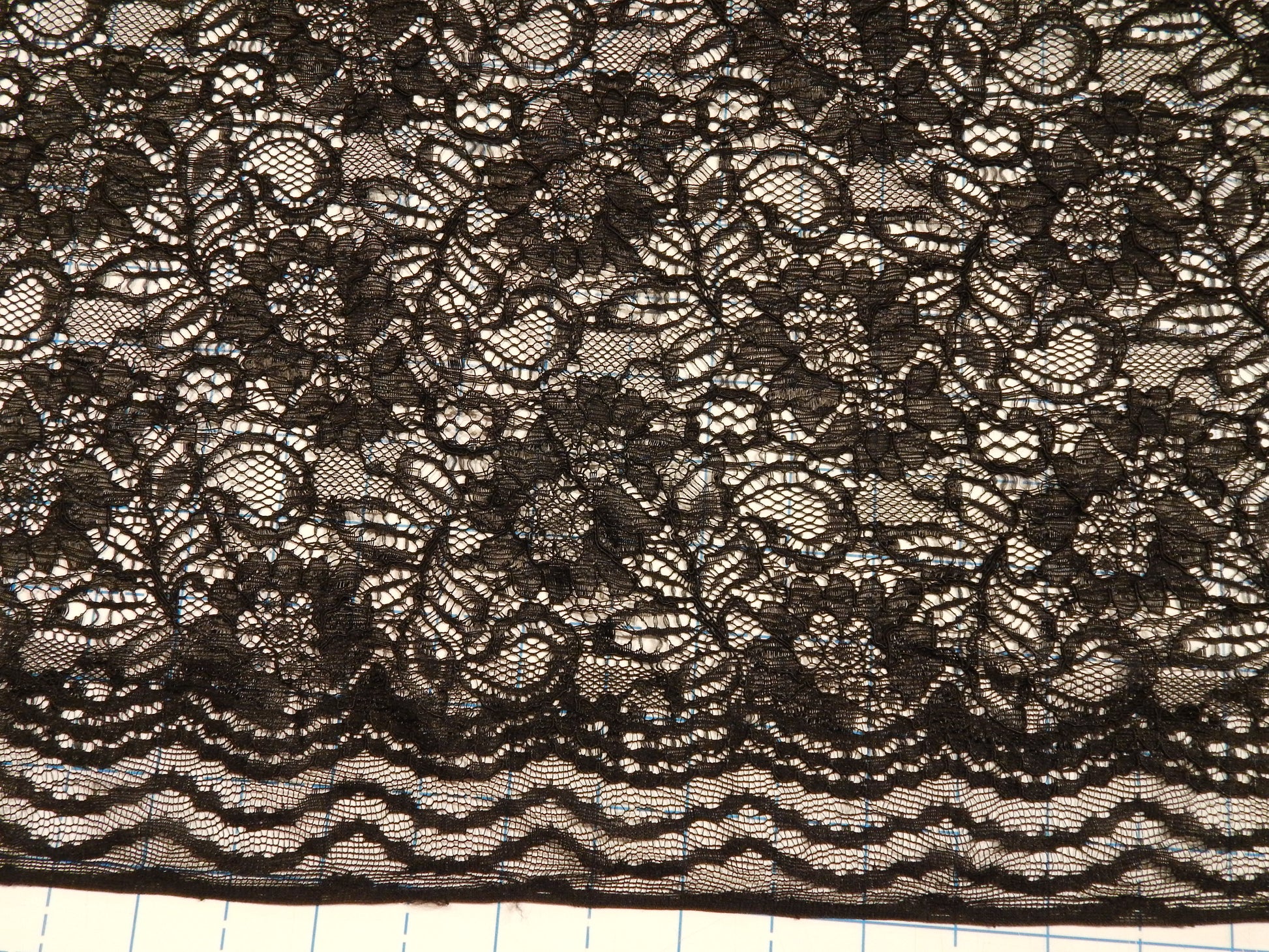 Black Scalloped Edge Lace