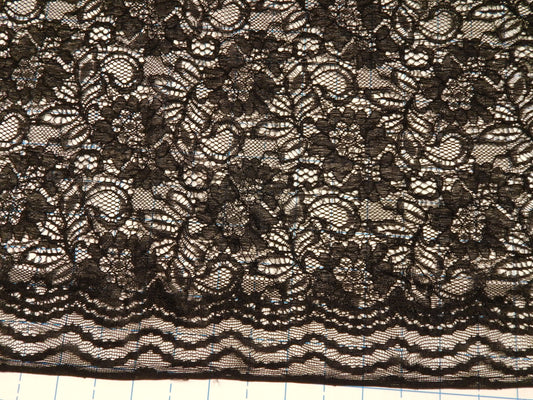 Black Scalloped Edge Lace