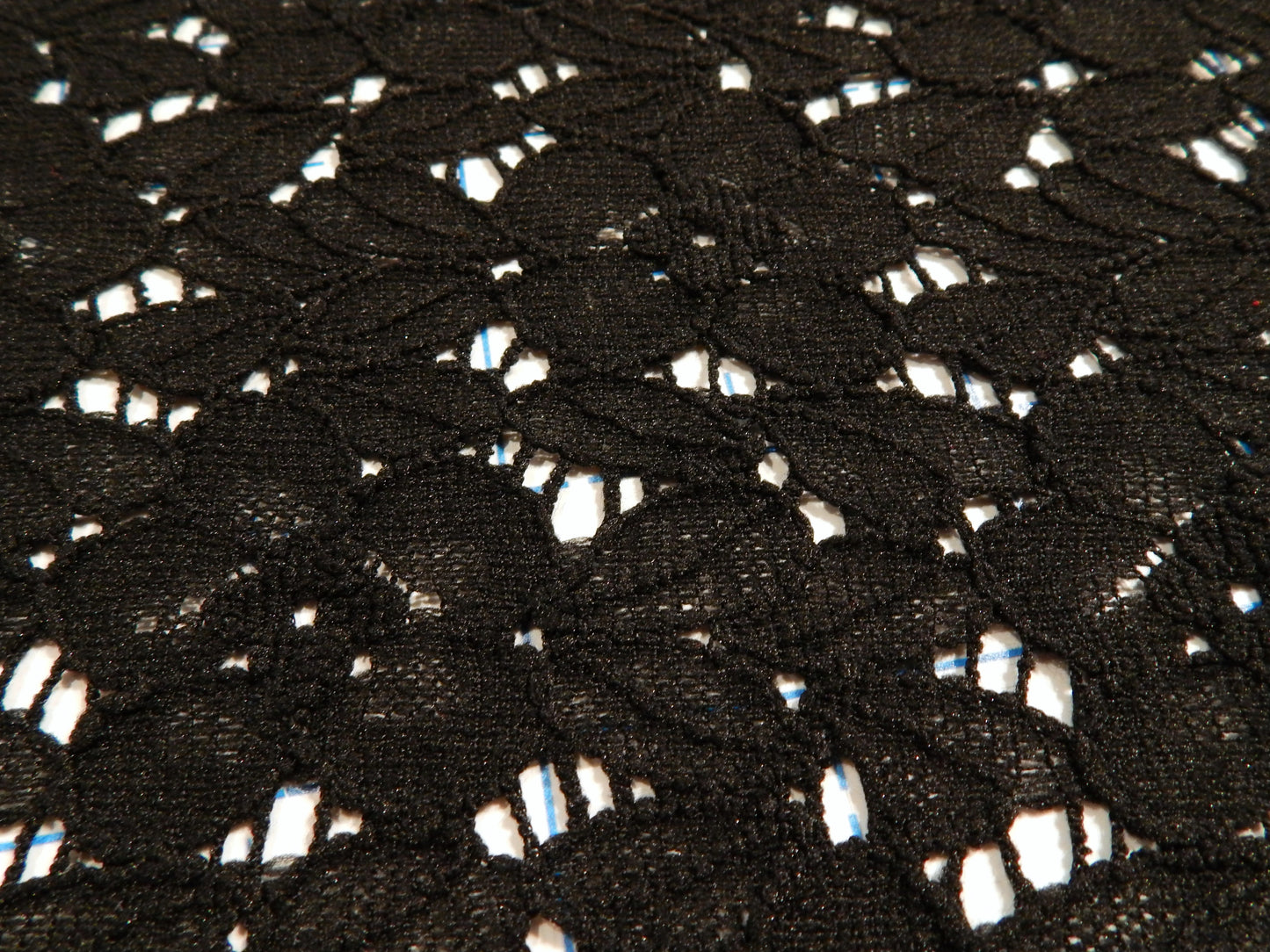 Black Lace Knit Skirt Fabric