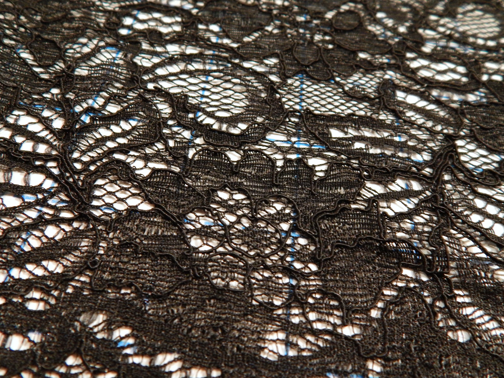 Black Lace with Scalloped Edging