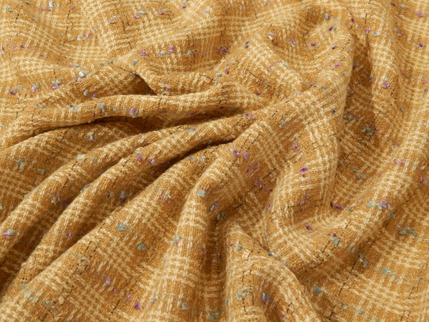 Golden Tan Tweed Fabric