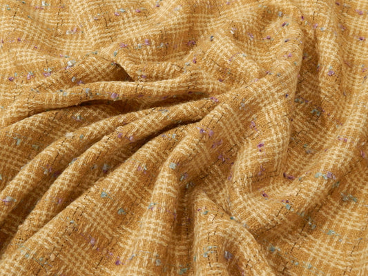 Golden Tan Tweed Fabric