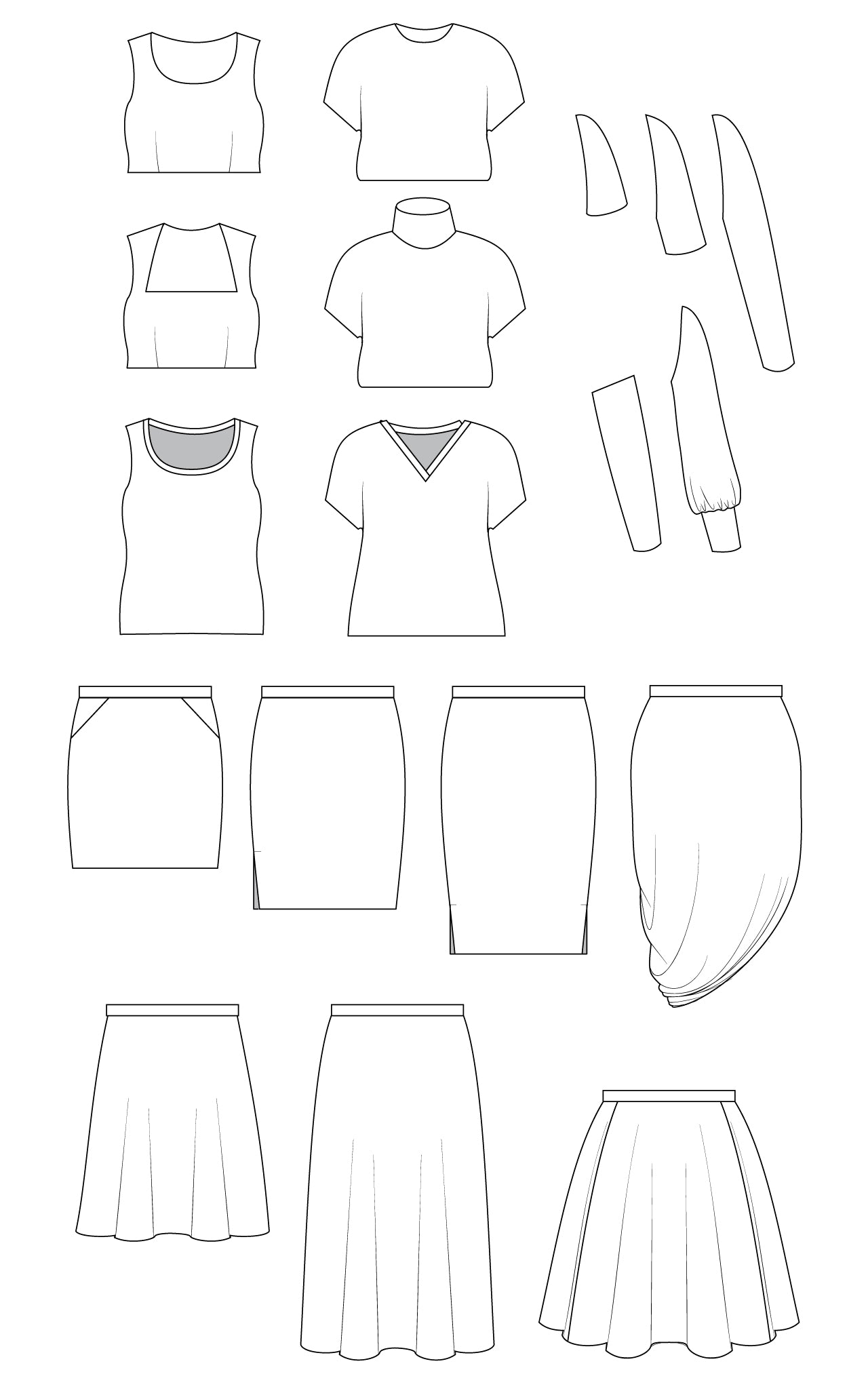 Grafton Dress, Top, and Skirt Mix & Match Pack Sizes 12-32 - Cashmerette