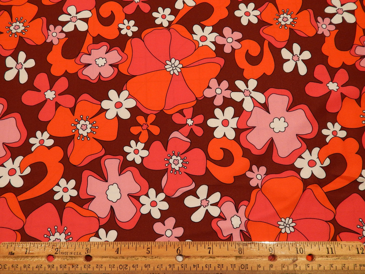 Italian Retro Floral Swimwear Knit