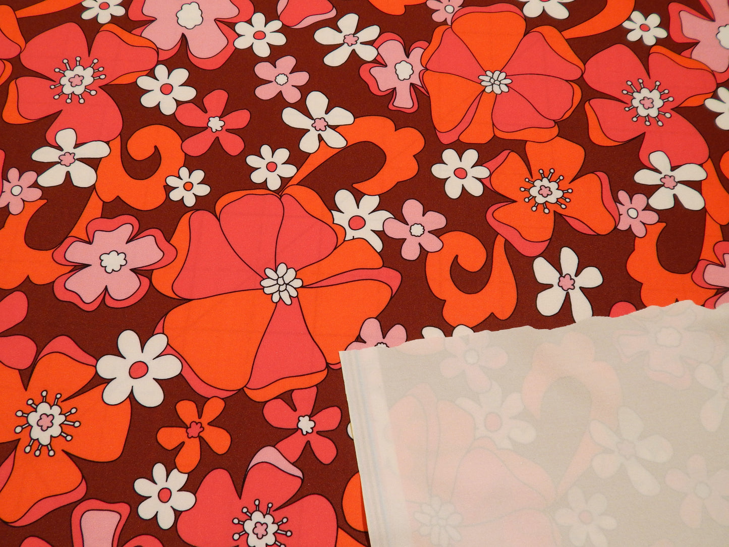 Italian Retro Floral Swimwear Knit