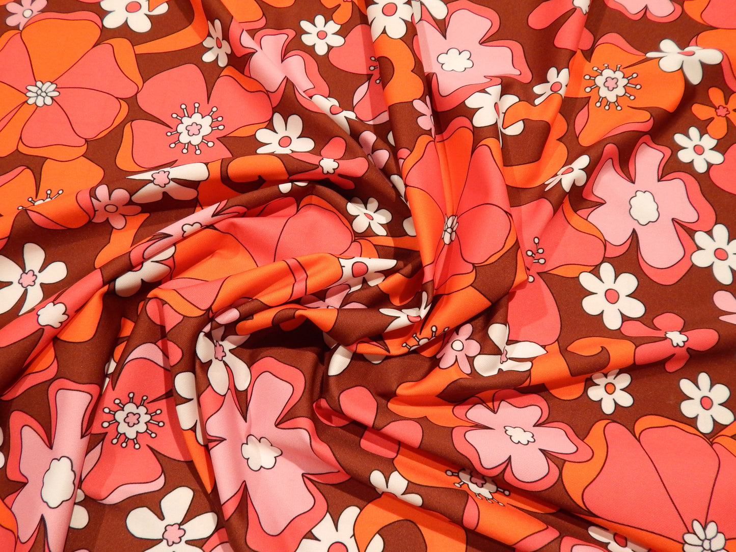 Italian Retro Floral Swimwear Knit