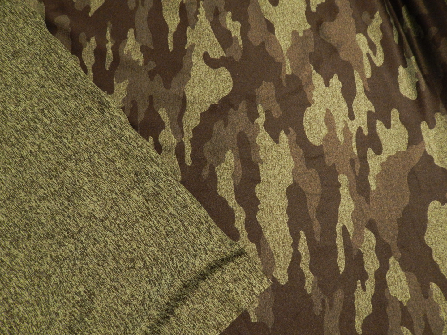 Hunter Green Reversible Camo Yoga Knit
