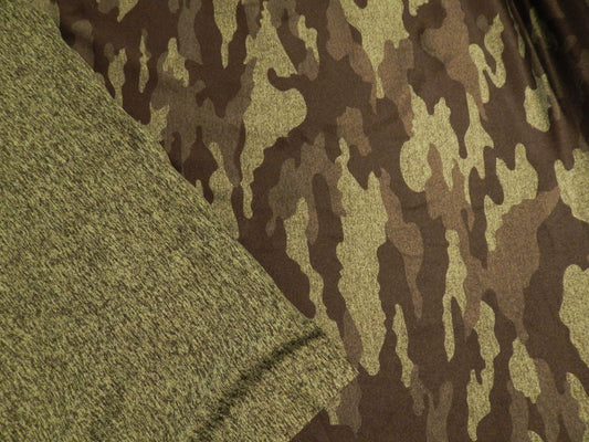 Hunter Green Reversible Camo Yoga Knit