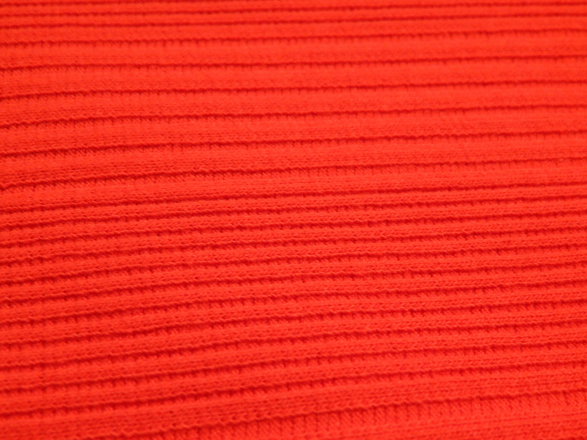 Red Rib Linear Pattern Bright Red Variegated Rib Knit Fabric – Legacy Fabrics