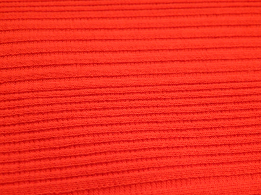 Bright Red Variegated Rib Knit