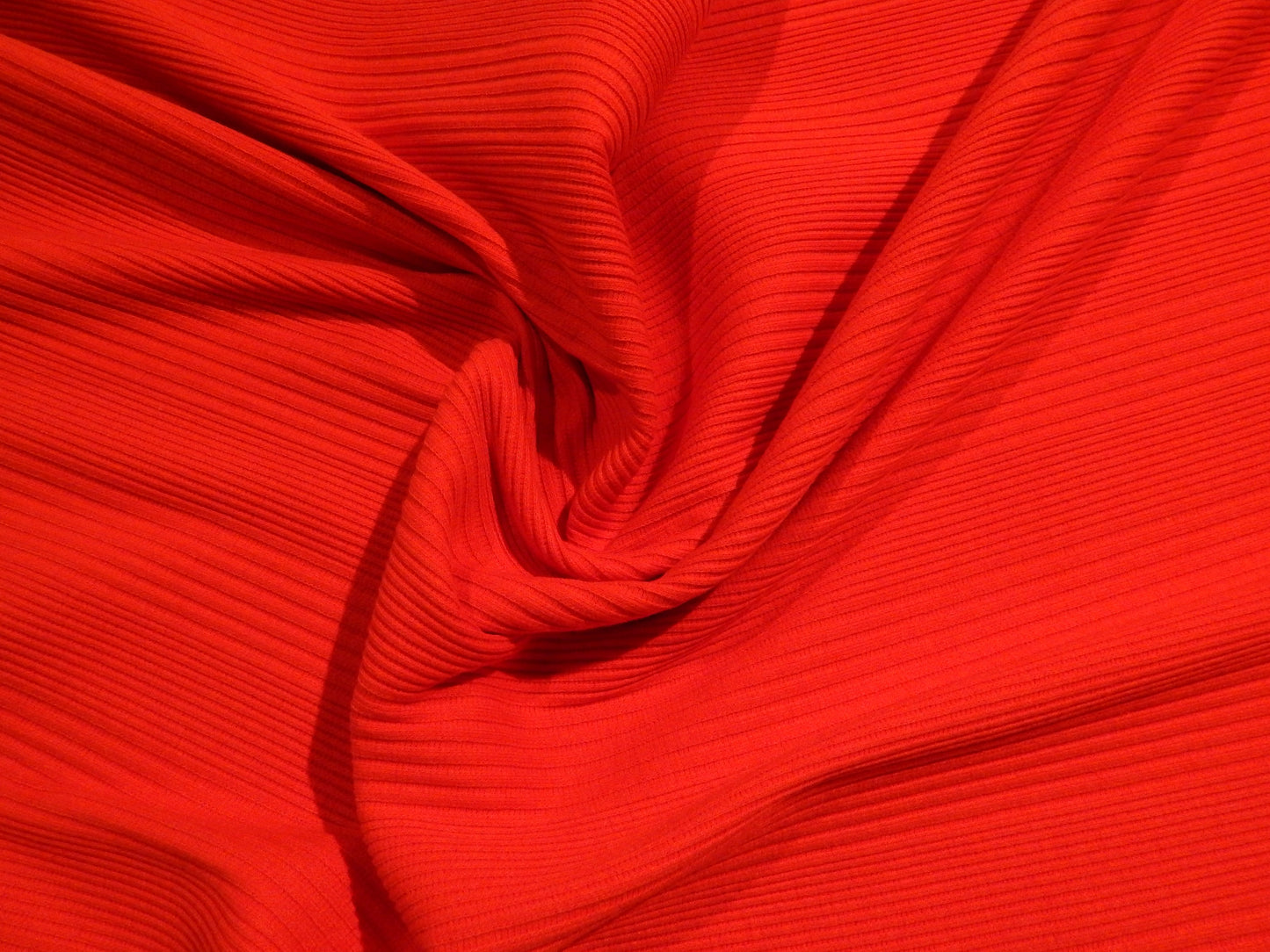 Bright Red Variegated Rib Knit