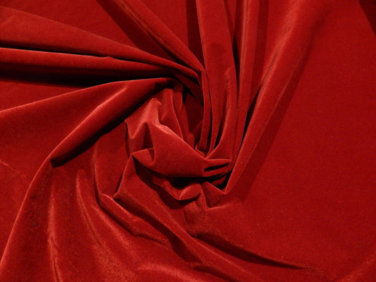 Dark Red Cotton Velveteen