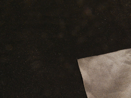 Black Cotton Blend Velveteen