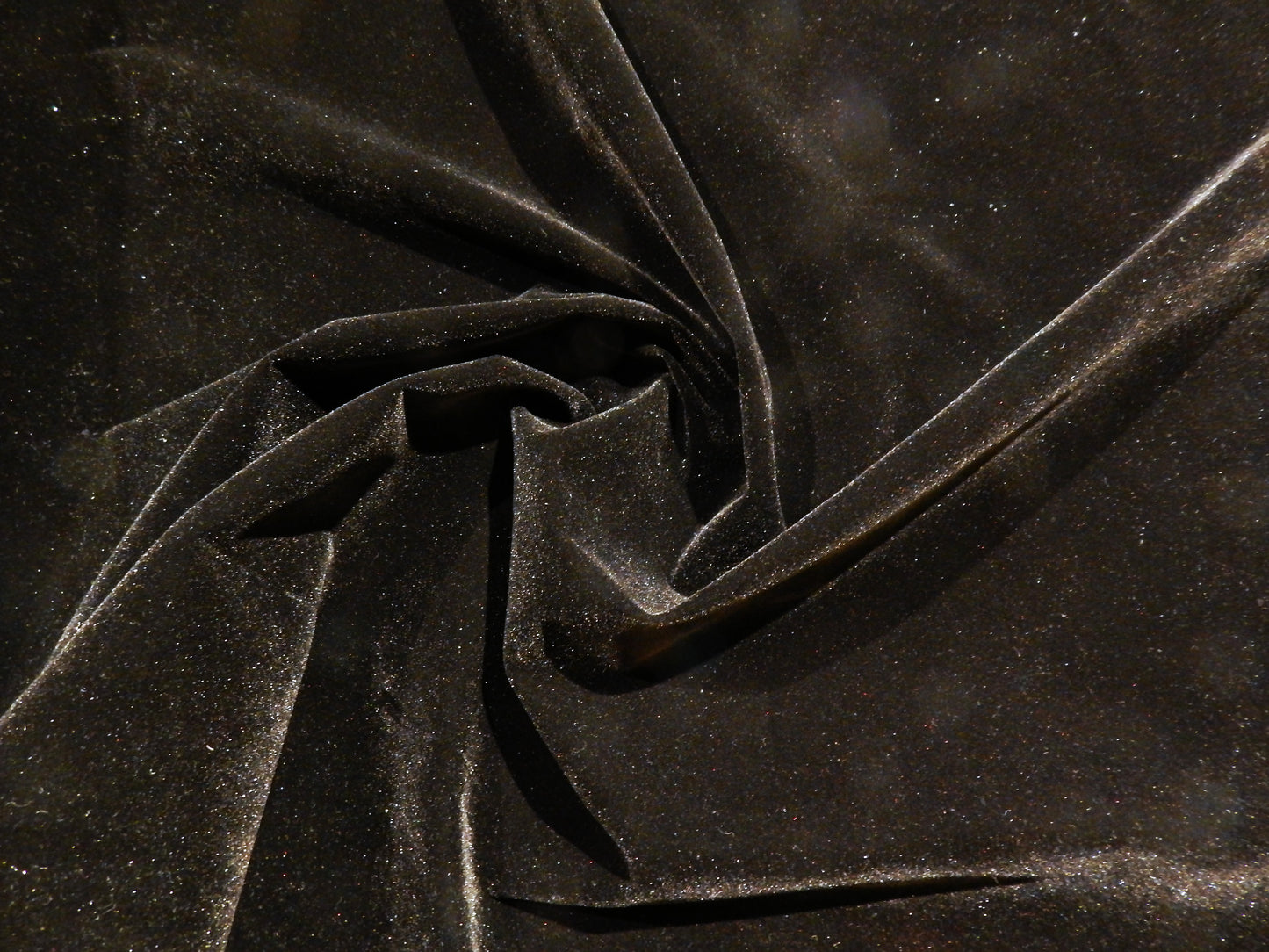 Black Cotton Blend Velveteen