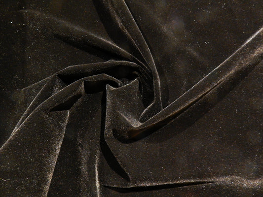 Black Cotton Blend Velveteen