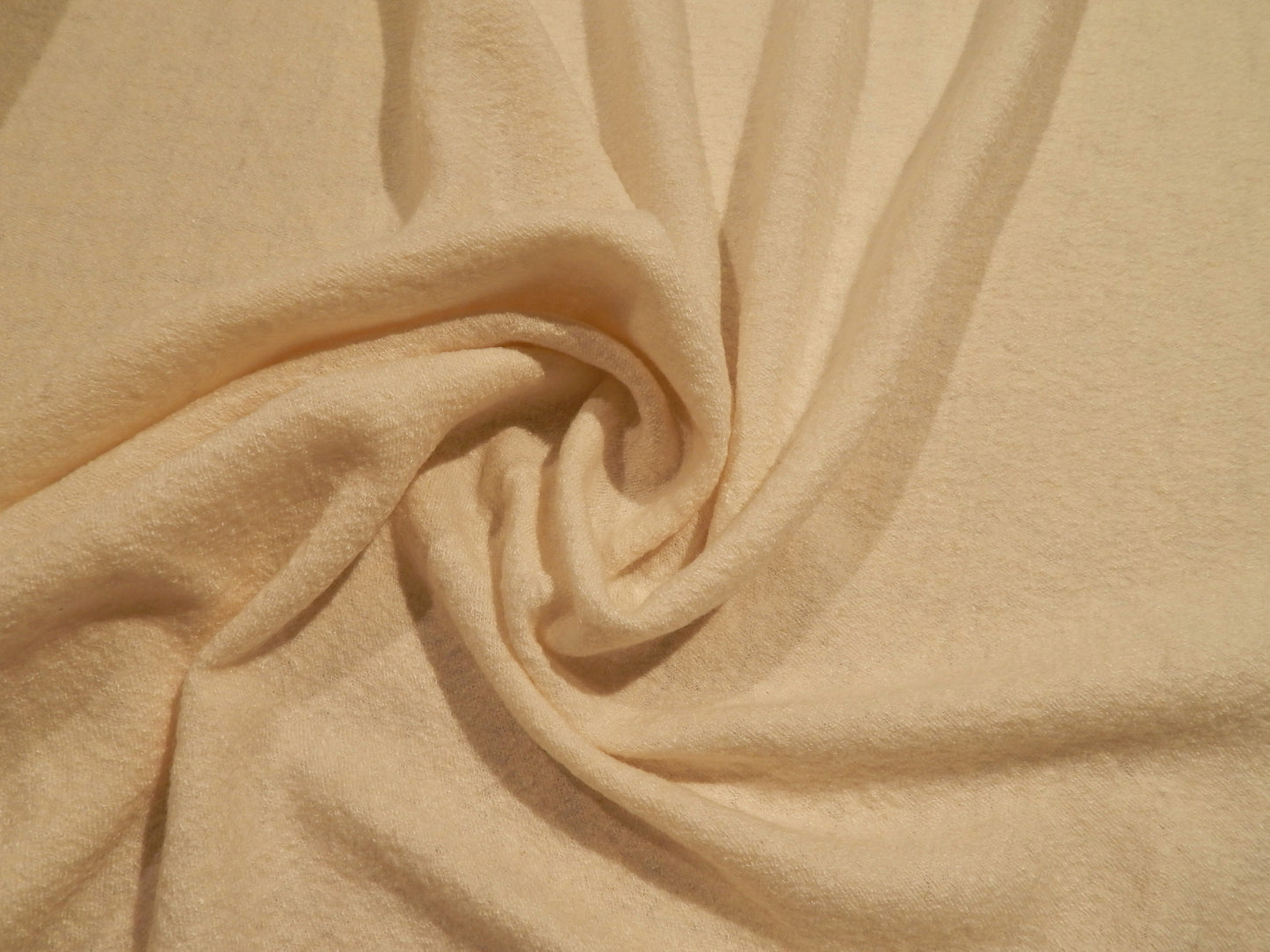 Vanilla White Boiled Wool Knit - Telio Lana Bollito