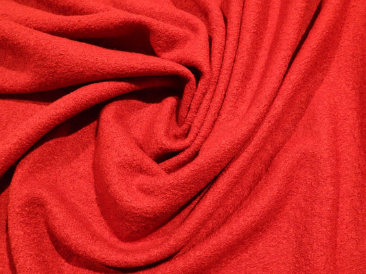 Bright Red Boiled Wool Knit - Telio Lana Bollito