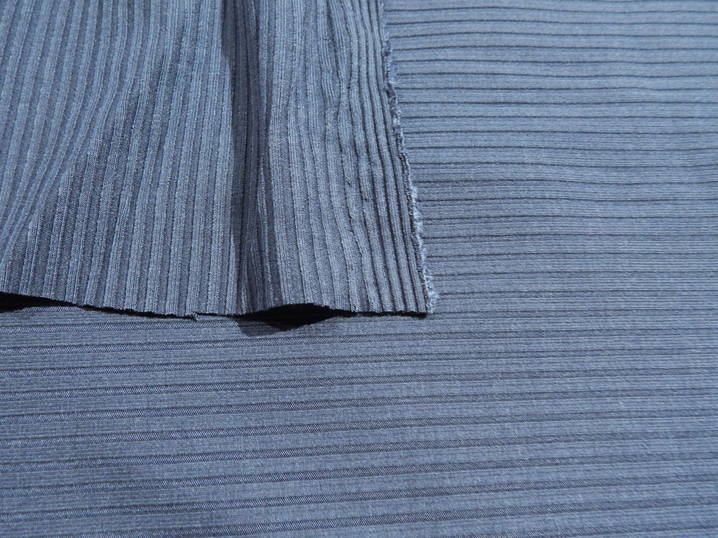 Steel Blue Bamboo Ribbing - Telio