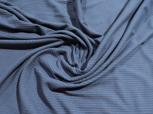 Steel Blue Bamboo Ribbing - Telio