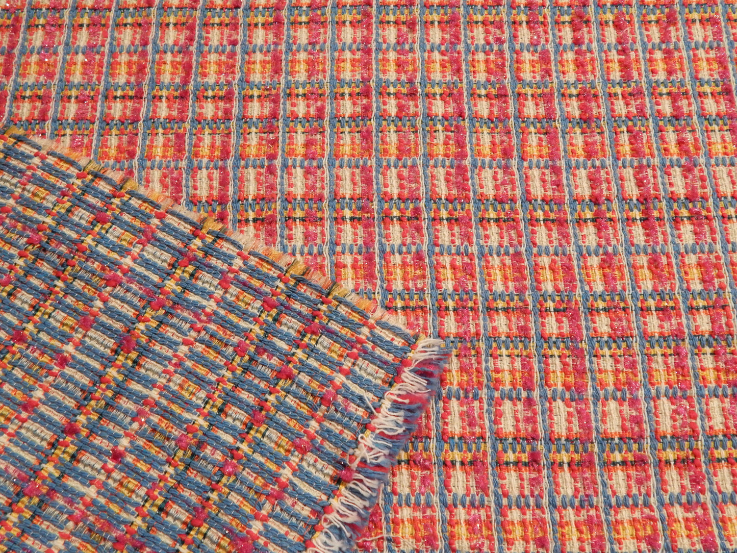 Pink Pop Plaid Tweed