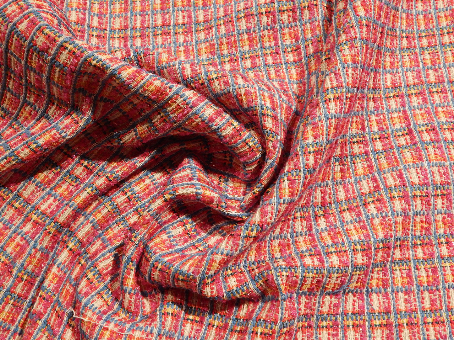 Pink Pop Plaid Tweed