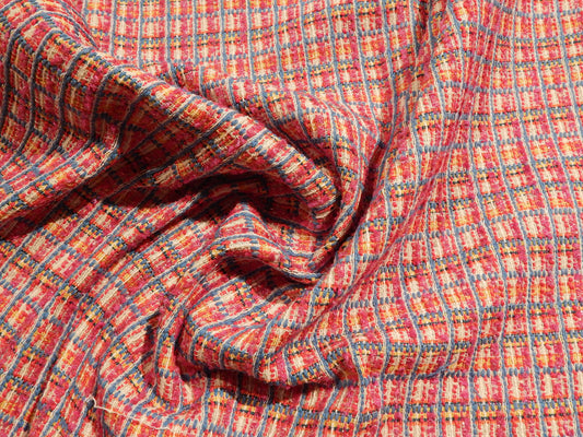 Pink Pop Plaid Tweed