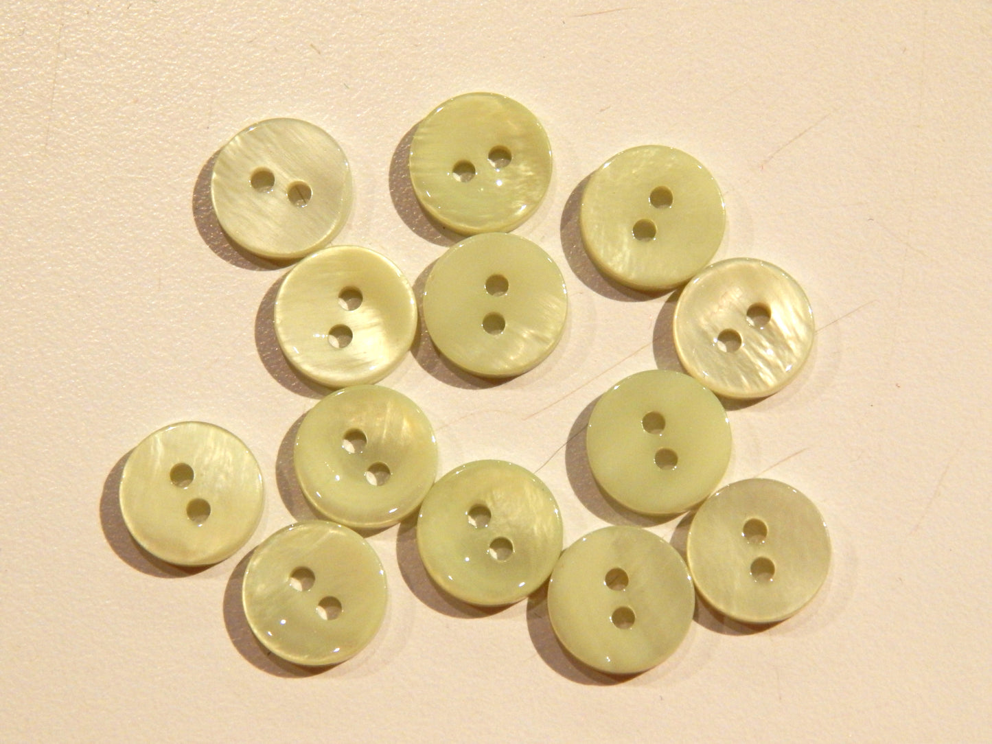Spring Green Small Mother of Pearl Shirt Buttons
