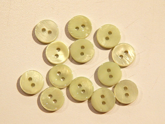 Spring Green Small Mother of Pearl Shirt Buttons