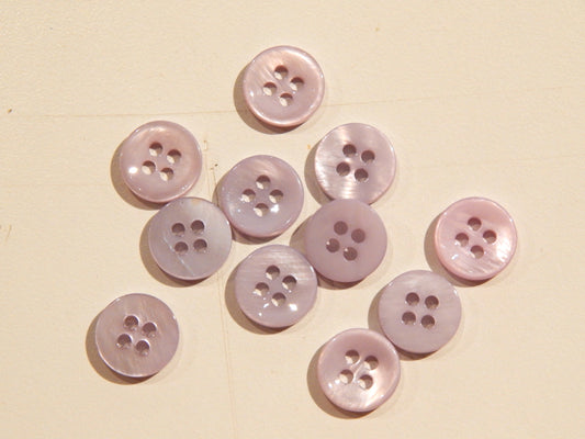 Lavender Small Mother of Pearl Shirt Buttons