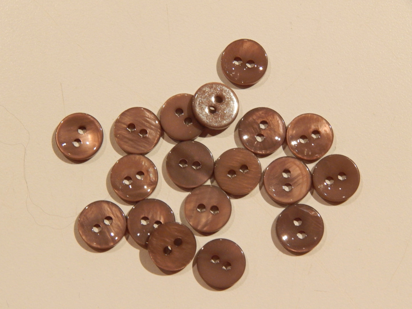 Dusty Brown Small Mother of Pearl Shirt Buttons