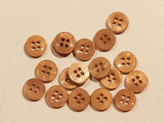 Bronzy Brown Small Mother of Pearl Shirt Buttons