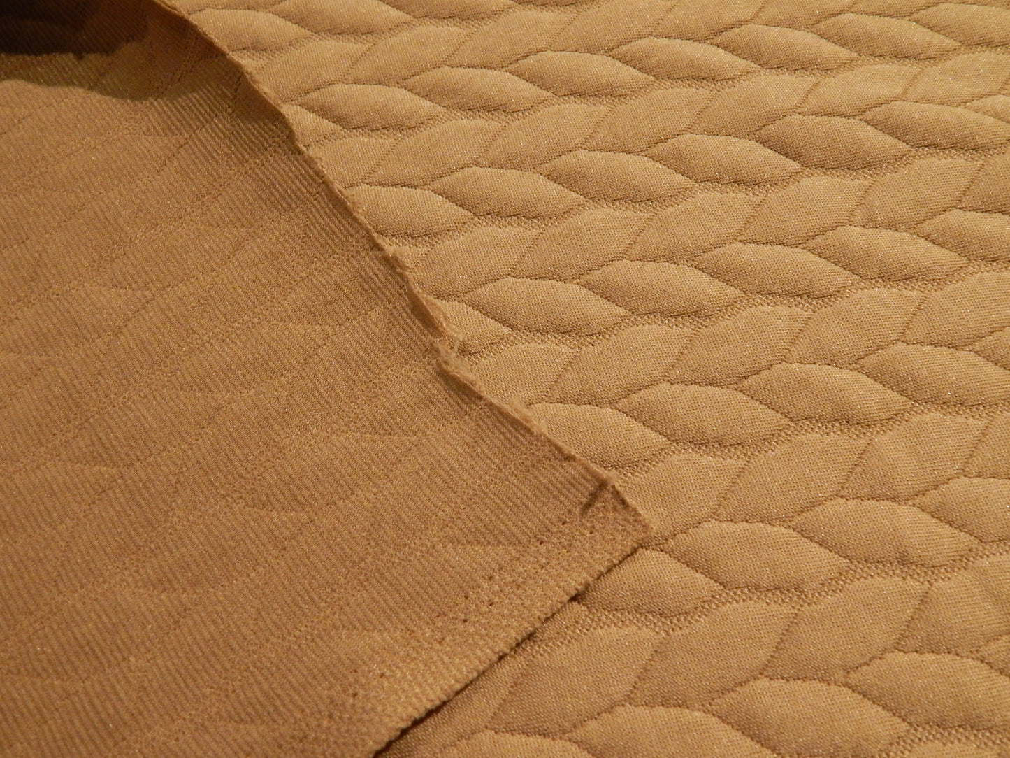 Taupe Quilted Cable Double Knit - Telio
