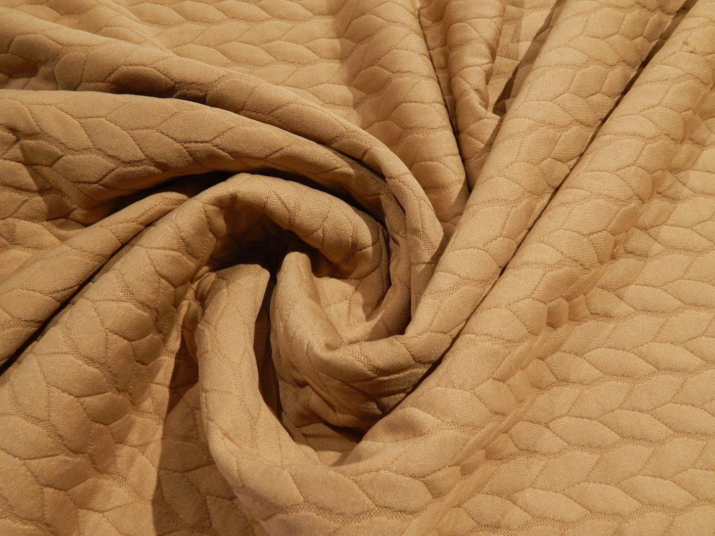 Telio Jane Quilted tan double knit fabric
