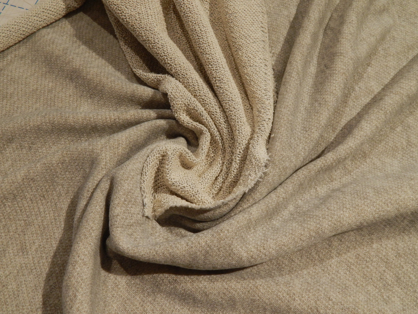 light grey deadstock french terry fabric