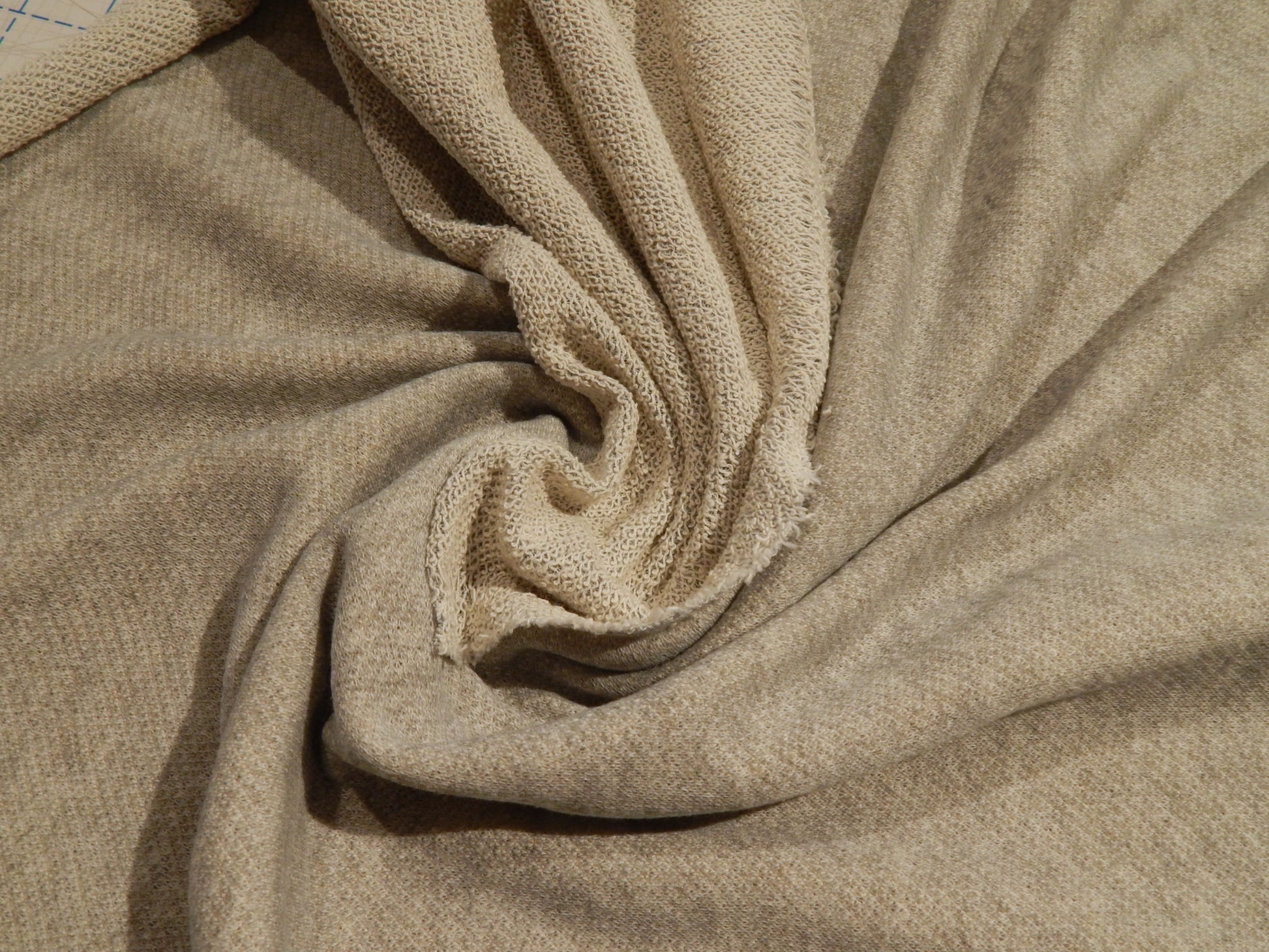 light grey deadstock french terry fabric