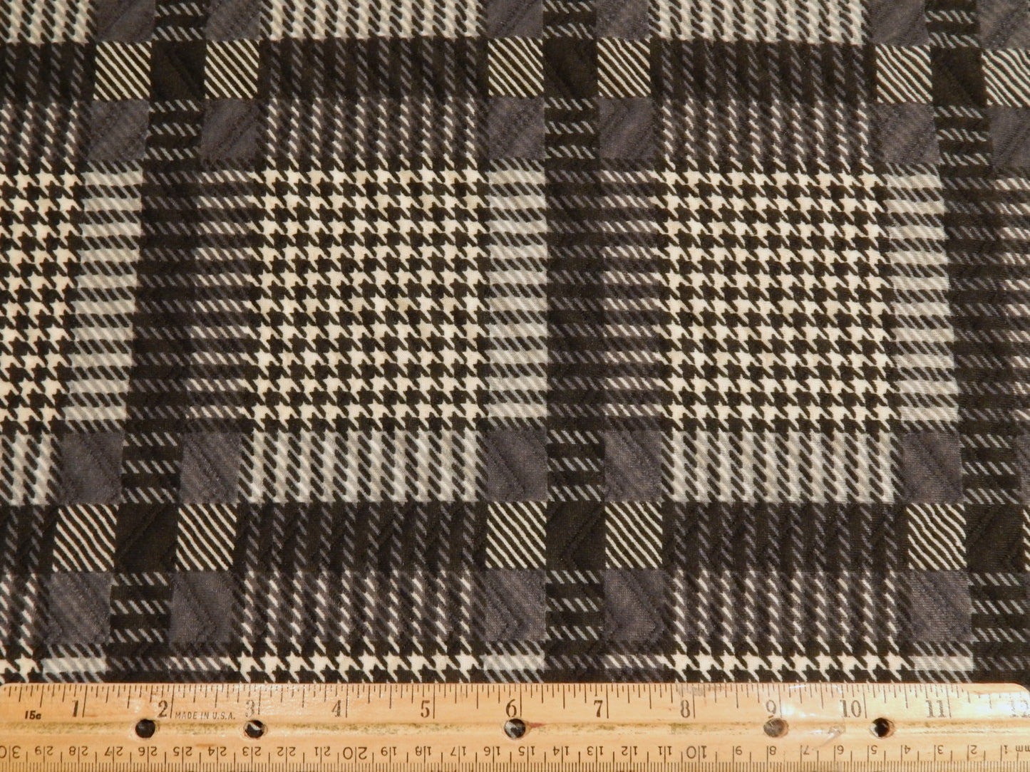 Plaid Houndstooth Patchwork Double Knit